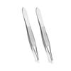 Stainless Steel Multifunctional Tweezers: Slant & Flat Tips for Eyebrows and Eyelashes