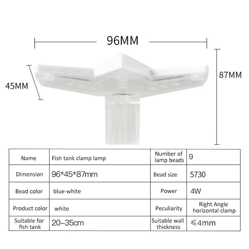 

Аквариумные светильники Clip Blue White Light Fish Tank 9/12/24 Светодиодные светильники для аквариумов accesorios acuario Аксессуары для аквариума CN Plug