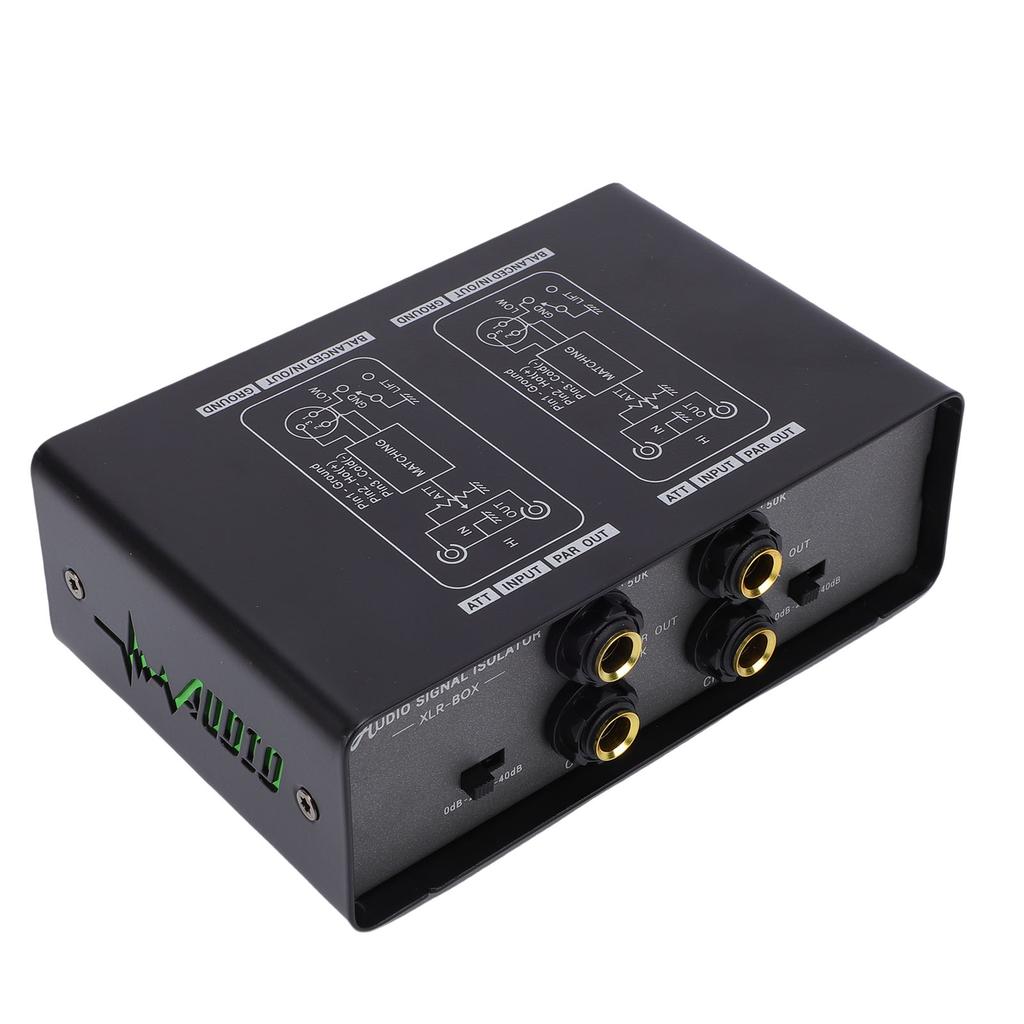 Hum Eliminator Box 3 Level Gain Adjustment Eliminates Noise Interference 2 Channel Ground Loop Noise Isolator Noise