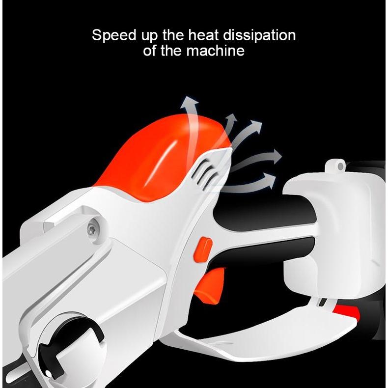6 Inches One-handed Electric Chain Saw Small Rechargeable Garden Logging Pruning Saw Household 1500MAH Lithium Battery 500W