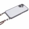 For iPhone 16 Plus Case TPU+PC Crystal Clear Back Cover with Lanyard