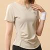 Women's V-Neck Short Sleeve Sports Yoga T-Shirt