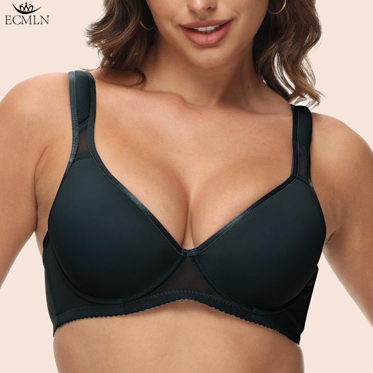 

Женский бюстгальтер с чашками большого размера, бюстгальтер с чашками DEF и расширенными бретелями, нижнее белье без вкладышей 40/90 чёрный