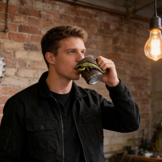 Gotische Skorpion Tasse 3D Skorpion Kaffeetasse mit Henkel Harz Teetasse Geschenke für Männer Frauen Heim Büro Dekoration