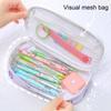 Multi-functional with Handle Pencil Storage Bag Durable Cute Rabbit Bear Case