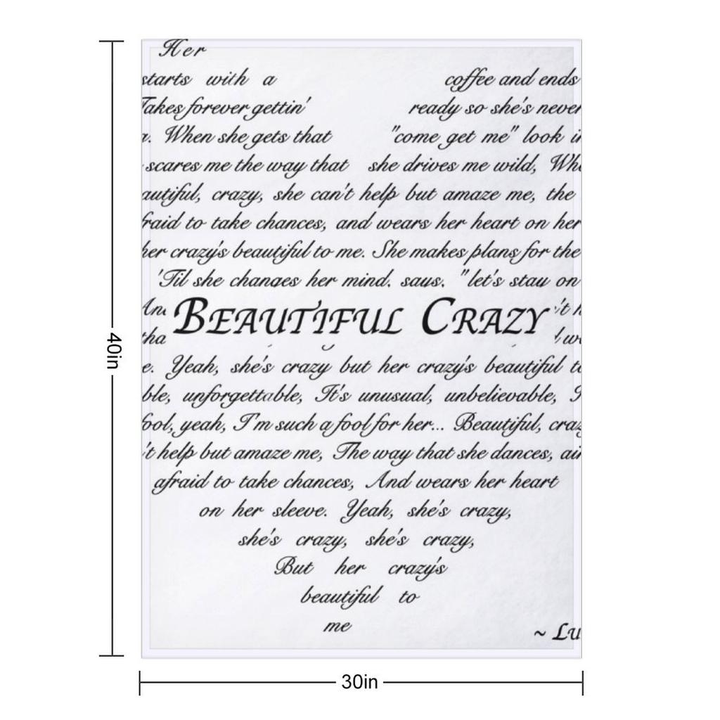 BEAUTIFUL CRAZY Throw Blanket Designers Cute Thins Comforter Blankets