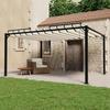 VidaXL Pergola with Louvered Roof Garden Gazebo Outdoor Pavilion Reception Tent Terrace 3x4 M Cream Fabric 313927