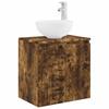 Wall Mounted Washbasin In Smoked Oak 49.5 X 35 X 63 Cm