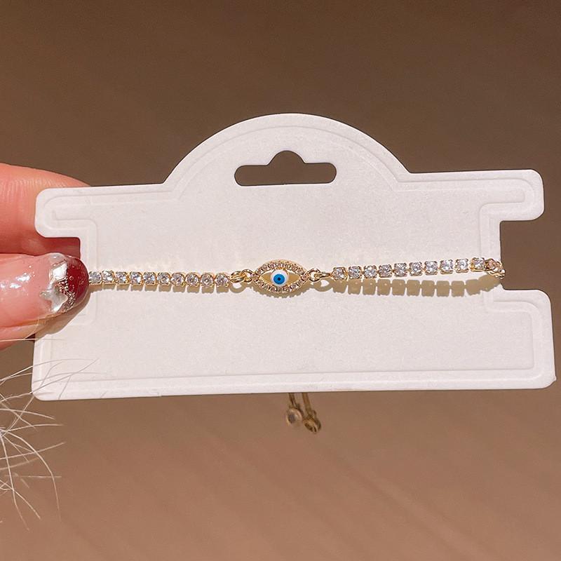 Винтажный Геометрический Циркон Овальный Глаз Регулируемый Браслет Для Женщин Подарок Украшение золотой