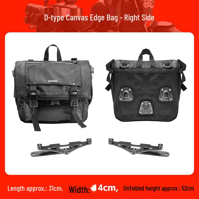 Universal Waterproof Canvas Side Bags for Wuji CU530 & CFMOTO CLC250 Motorcycles