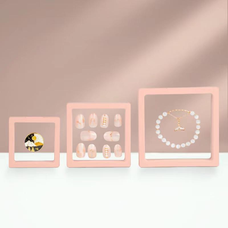 Transparent PE Film Suspension Box Ring Pendant Jewelry Packaging Box Jewelry and Accessories Badge Display Boxes 10pcs Dustproof and Antioxidant