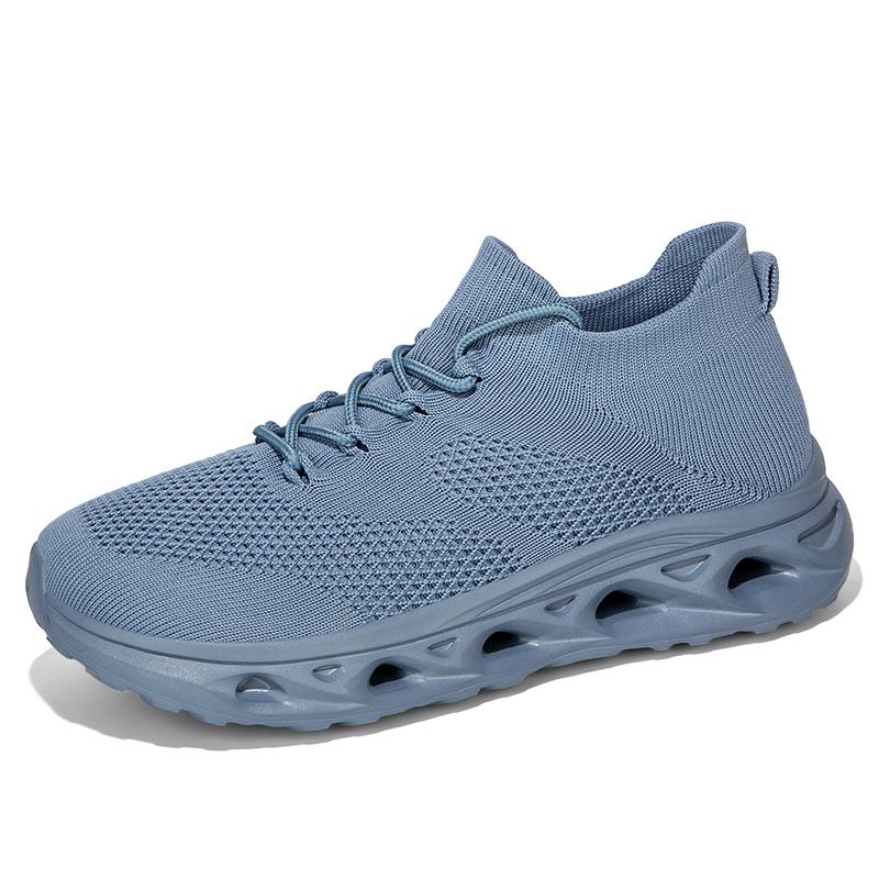 Men's Casual Running Shoes Thick Bottom Breathable Mesh Upgraded Version Lightweight Fashionable Shock Absorption Summer Sneaker