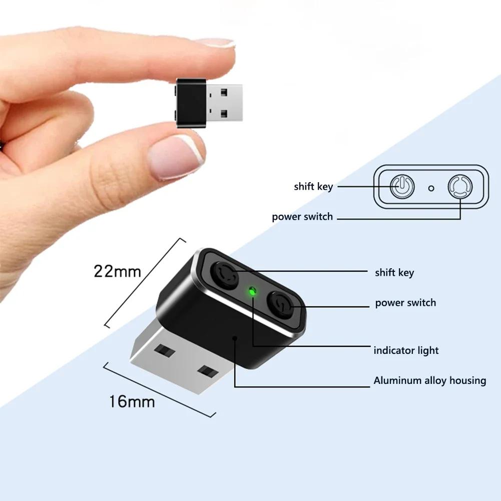 Mouse Jiggler 3 Track Mode Adjustable Mini Automatic Mouse Jiggler Mover Undetectable Plug and Play Indicator Light for Computer