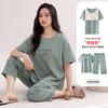 Pure cotton pajamas women's summer short-sleeved shorts 1011 new super fire with chest pad casual loungewear beautiful pajamas