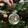 Nature Bird Pattern Clear Acrylic Round Ball Hanging Ornament Ideal For Christmas Collectibles And Interior Styling