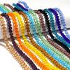 3/4/6/8/10mm Clear Color Faceted Crystal Rondelle Glass Beads Loose Spacer Abacus Beads For Jewelry Making DIY Bracelet Necklace