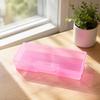 Transparent Storage Box with Holes for Makeup Brushes Nail Art Tools Organizer Portable Compact Design Durable Plastic Container