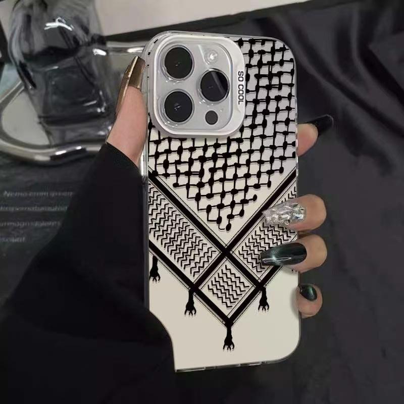 

Woven Plaid iPhone 15/16/17 Series Case with Personality Design iPhone 13