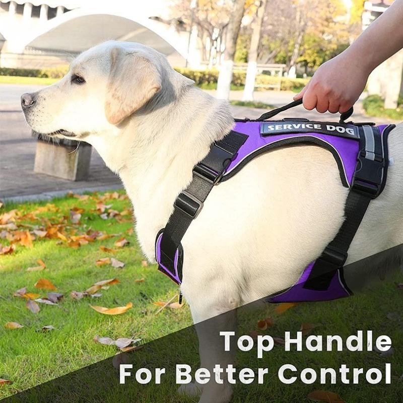 Large Dog Service Dog Harness Pet Supplies Dog Chest Harness Anti-escape Vest Style Traction Rope Reflective Adjustable Breathable Chest Strap