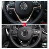 3pcs Car Steering Wheel Moulding Trim for Jeep Grand Cherokee 2014+ Carbon Fiber