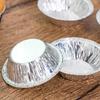 100pcs/Lot Aluminum Foil Egg Pan Molds Mini Pot Pie Bake Plate Disposable Baking Cups Round Tart Base Cupcake Case Tin Tray Set
