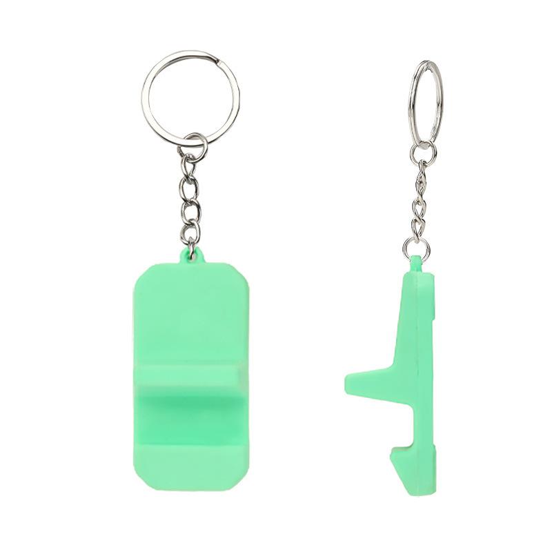 Portable Keychain Cell Phone Mini Stand Outdoor Travel PVC Phone Stand for All Cell Phone