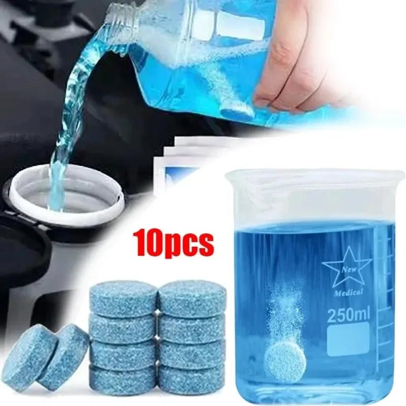 

100 Car Windshield Washer Fluid Concentrated Tablets Solid Effervescent Wiper Tablet for Car Room Kitchen Window Glass Cleaning