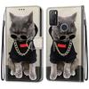 Painted Leather Flip Phone Case For Xiaomi Poco C40 M5S Redmi 9 9A 9C 9T Lion Cat Butterfly Wallet Card Holder Stand Book Cover