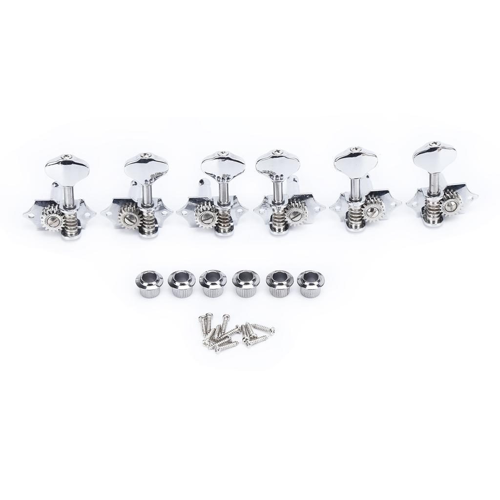 6Pcs Guitar String Tuning Peg Metal Open Tuner Key Machine Head Set Kit for Acoustic Electric