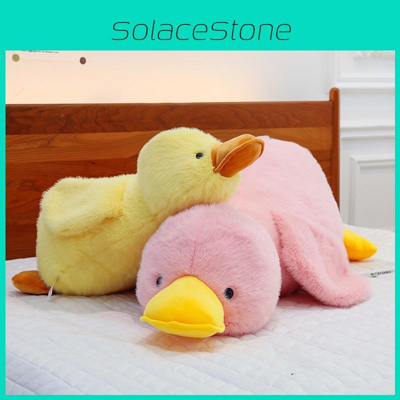 Cute Duck Plush Toy Pillow With Soft Pp Cotton Filling For Girls' Bedroom Decor
