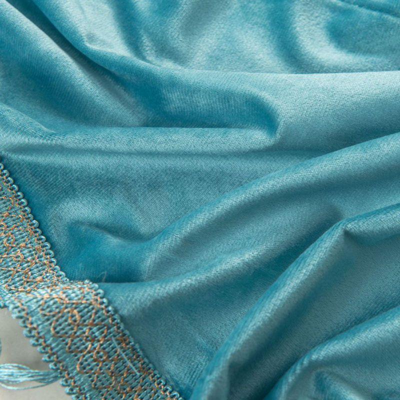 Samt-Kurzvorhänge mit Quastenbesatz Dekorative Vorhänge