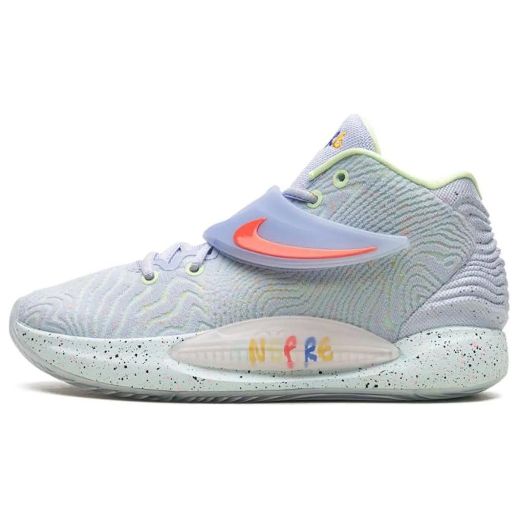 Nike KD 14 KD 14 'Enspire Friends And Family' Mid Top Basketball Shoes Men's Blue Yellow DV2098-500