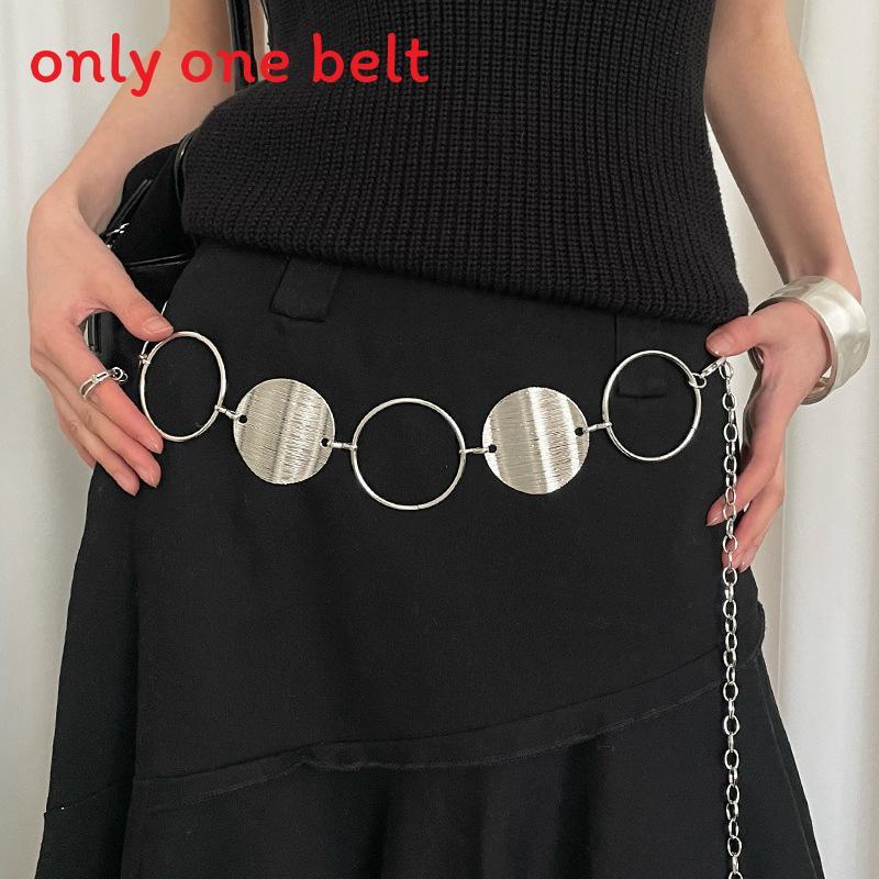Elegant Female Waist Chain With Hook Clasp Boho Metallic Belt Spring 2025 Accessory