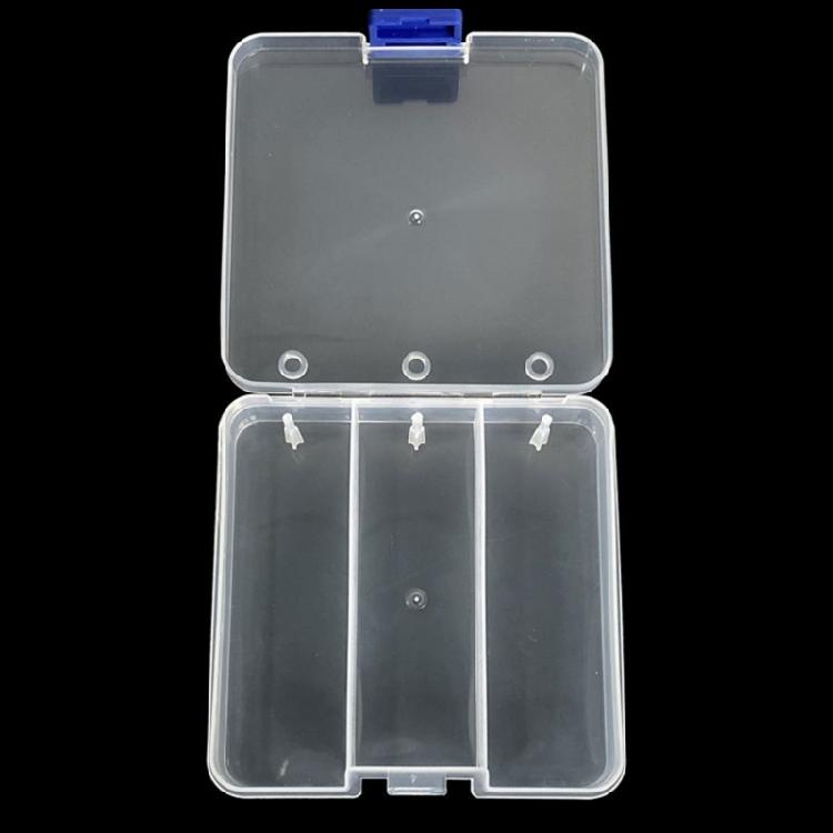 Waterproof Clear ABS Storage Case 3 Sections Fishing Tackle Organiser With Lid For Lures Beads Hardware Accessories