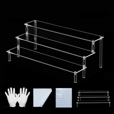 Exposição KIMEYA Coleção de Figuras Acrílicas Exibição Armazenamento Acrílico Conjunto de Exibição de Figuras Suporte de Comprimento Transparente, Exibição, Suporte, Estojo, Suporte,