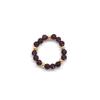 Vlen Boho Stackable Rings for Women Dainty Natural Stone & Gold Beaded Stacking Rings Minimalist Bohemian Jewelry Daily Gifts