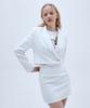 Etosome Double Tweed Set-Up Skirt (White)