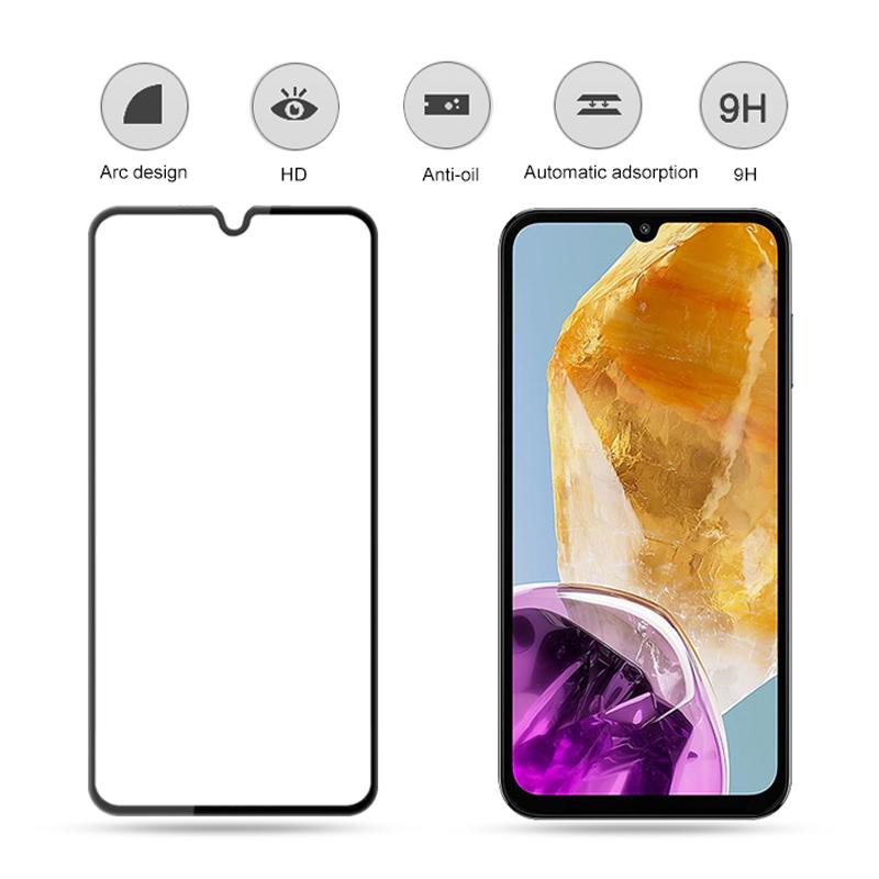 

MOCOLO 25Pcs For Samsung Galaxy M15 5G Full Screen Protector Secondary Hardening Tempered Glass Film Black