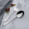 Everyday 18.0 Stainless Steel Holiday Serving Set 2-Piece Fork Spoon Santa Snowflake Design Durable Dishwasher Safe