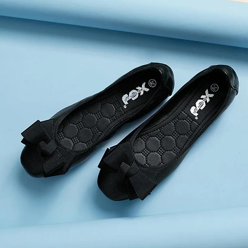 Fashion Bow Soft Women's Shoes Fashion New Versatile Flat Shoes Women Ballet Dance Shoes Spring/Autumn Round Toe Flats Woman Shoe