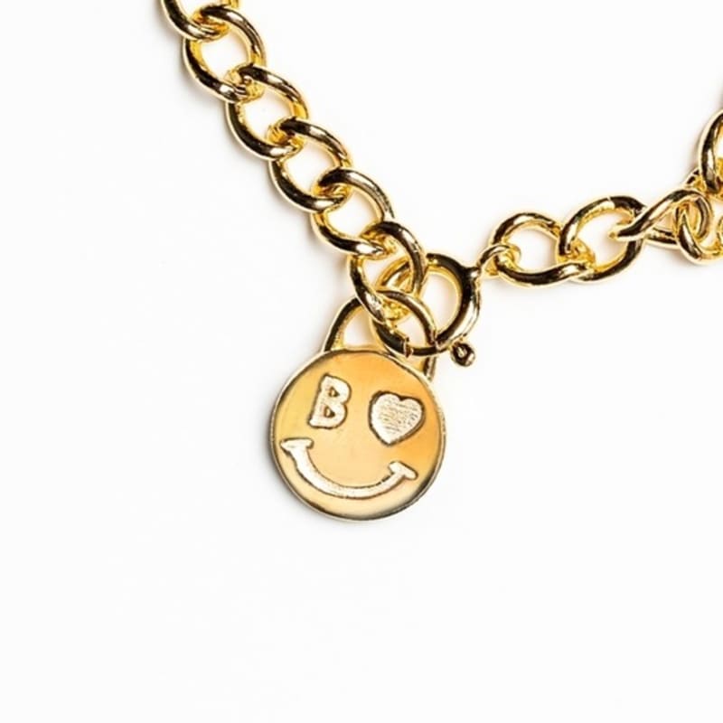 BONBEAU Heart Smile Bold Curve Chain Bracelet