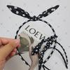 White Dot Ribbon Fashion Headband