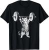 Vintage Retro Weight Lifting Gym Cat Deadlift Funny Gift Unisex T-Shirt