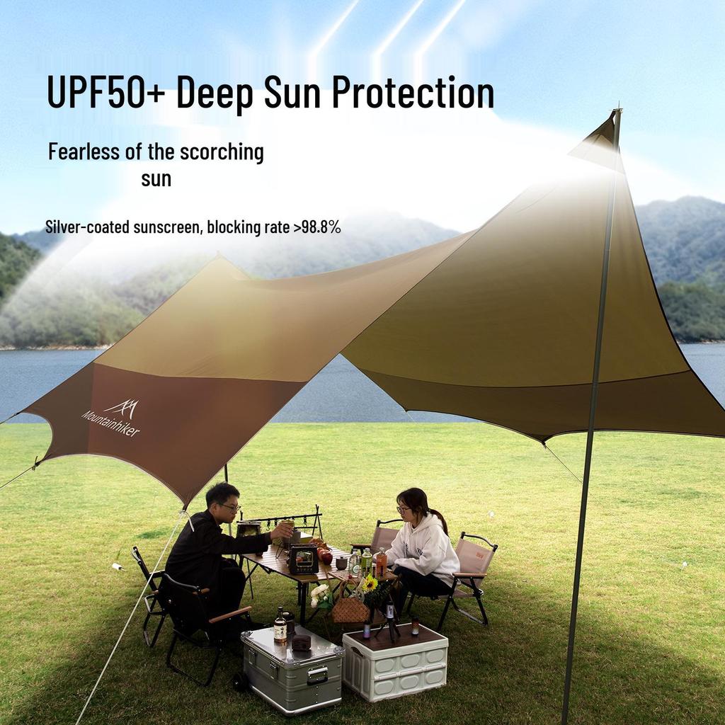 Mountain Guest Feiyun Outdoor Sun & Rain Protection Canopy Tent with 210 Silver-Coated Oxford Cloth