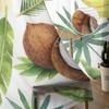 Watercolor Coconut Banana Pineapple And Palm Trees White Sheer Curtains Living Room Tulle Window Curtain Bedroom Kitchen Drapes