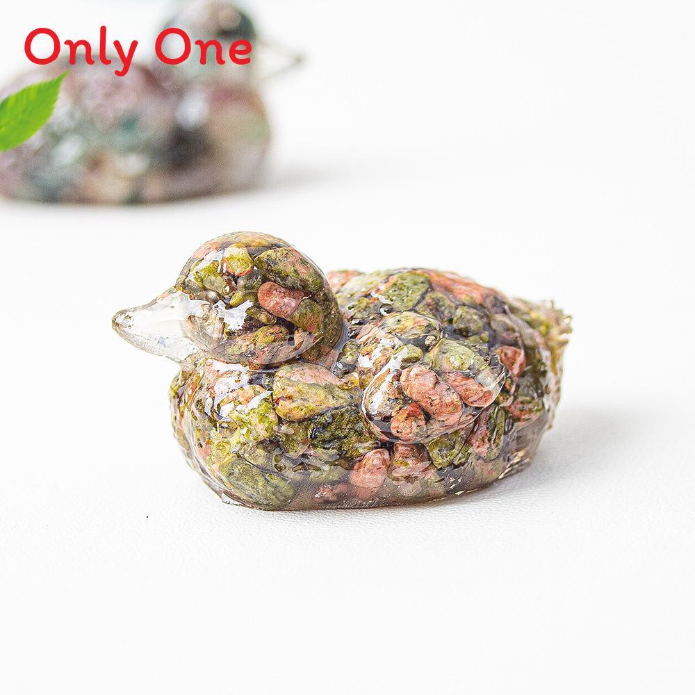 Water Crystal Resin Art Piece Duck Ornament For Home And Tabletop Decor