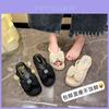 Stylish Summer Womens Slide Sandals With Elegant Butterfly Knot Design In Beige And Black