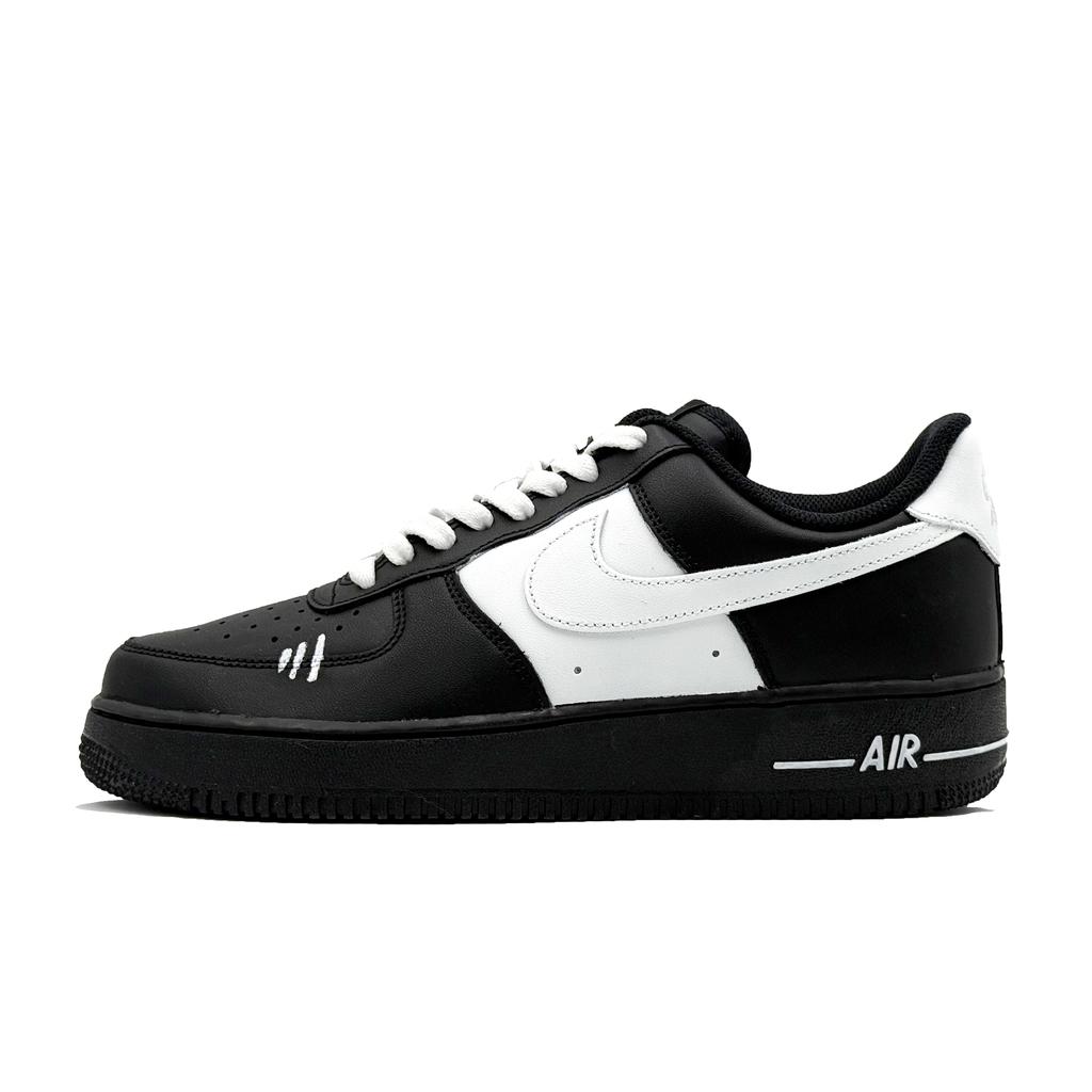 Nike Air Force 1 Slip Resistant Abrasion Resistant Low Top Skateboard Shoes Unisex Black White CW2288-001(Team856-1.0)