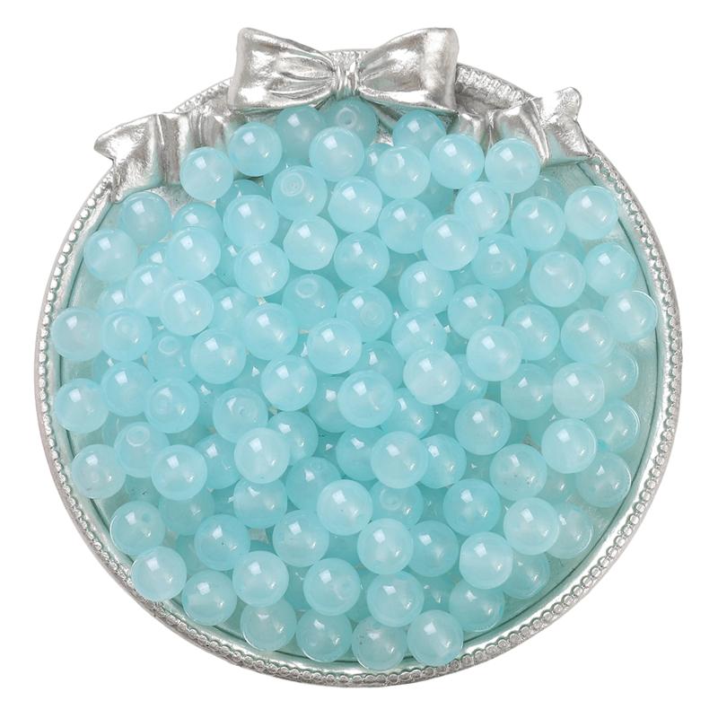 

50-135 шт. хрустальные стеклянные бусины желе сплошного цвета имитация нефрита камень свободные разделительные бусины для изготовления ювелирных изделий 8mm 100Pcs светло-синий