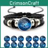 Stunning Zodiac Time Gem Leather Bracelet Handmade Multi-layer Beaded Accessory
